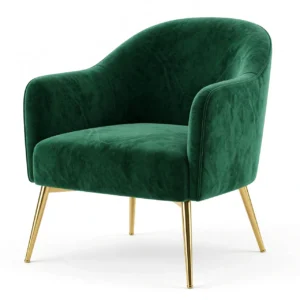 Emerald Velvet Accent Armchair